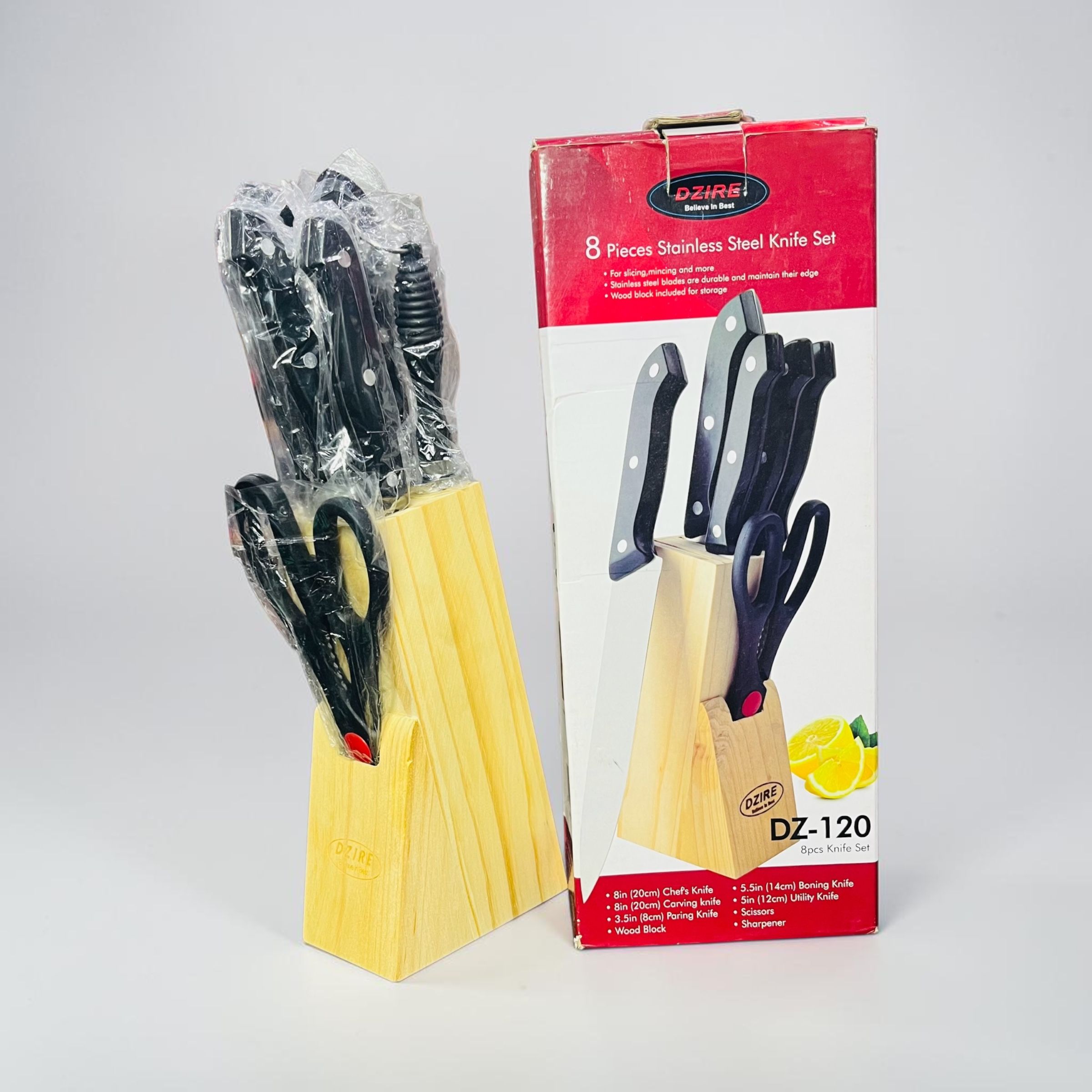 DZIRE 8 PIECES STAINLESS STEEL KNIFE SET 